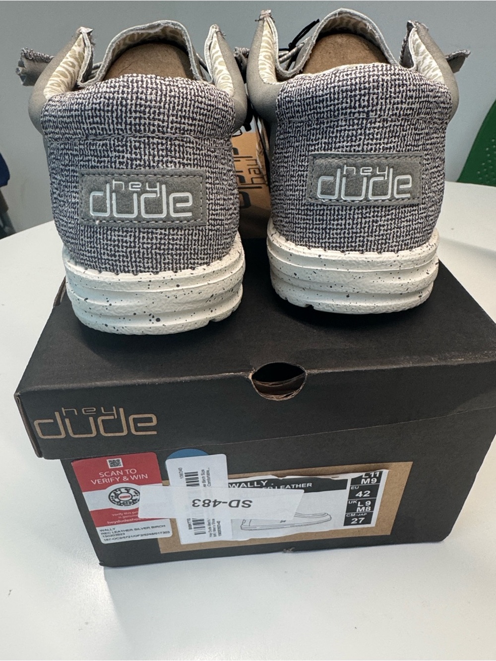 Hey Dude UNISEX Gray Casual Slip-On Loafers - Picture 6 of 11
